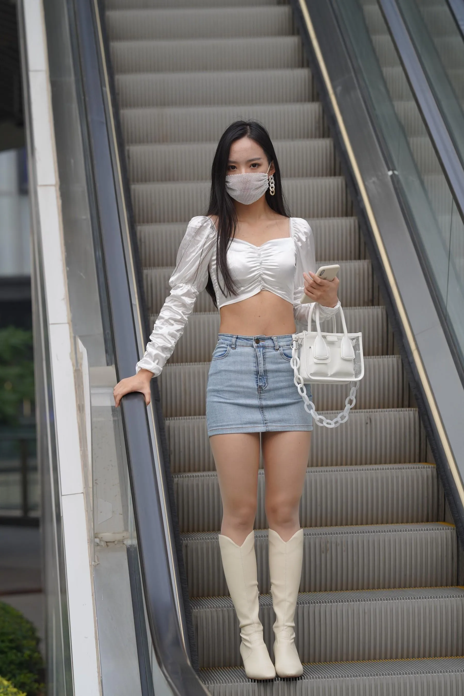 魔镜街拍 NO.170 凯恩街拍摄影-牛仔裙小姐姐 [304P]插图9